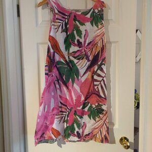 Floral Linen Sleeveless Dress